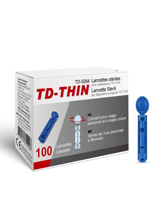 TD-Thin Twist Top Lancets, 30 Gauge, for Glucose & Keto Test, Box of 100 - Image 2